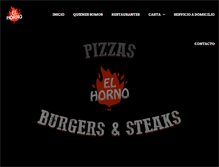 Tablet Screenshot of pizzeriaelhorno.com